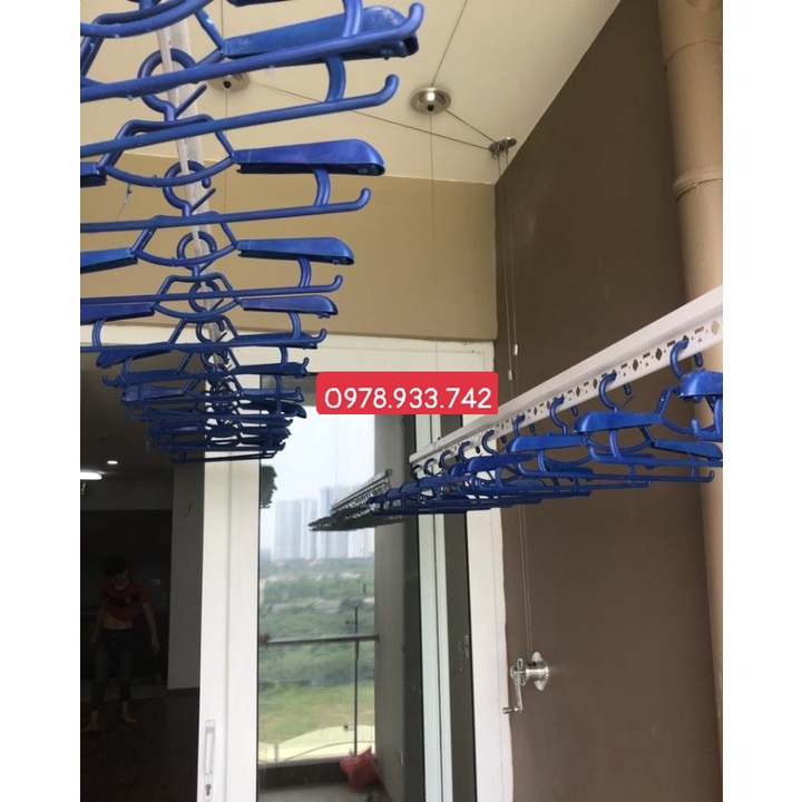 Móc phơi chống bay Hòa Phát cao cấp, móc quần áo nhựa dẻo dai, chống bay/nhăn quần áo dùng kèm với giàn phơi thô