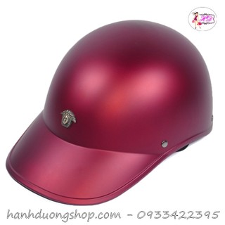 [ Gắn mặt sắt ngẫu nhiên ] Mũ bảo hiểm thời trang gắn mặt sắt mũ lưỡi trai có khoét đuôi dễ dàng buột tóc cao thoải mái