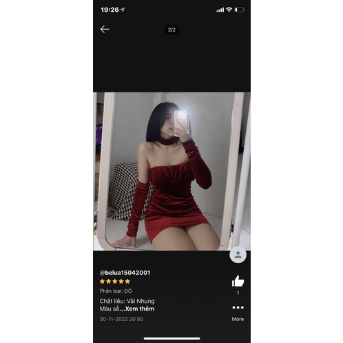 Đầm body kèm găng tay giáng sinh