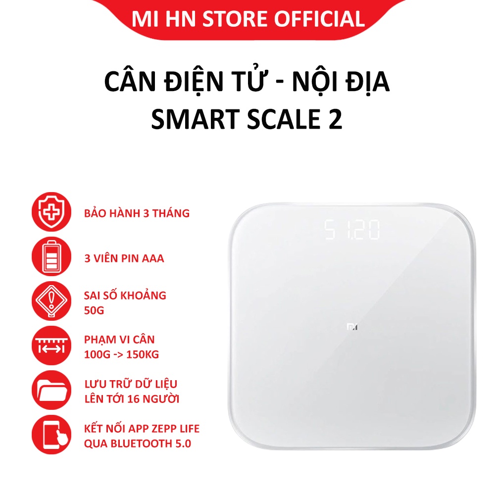 Cân điện tử thông minh Xiaomi Smart Scale 2, Mi Body Composition Scale 2