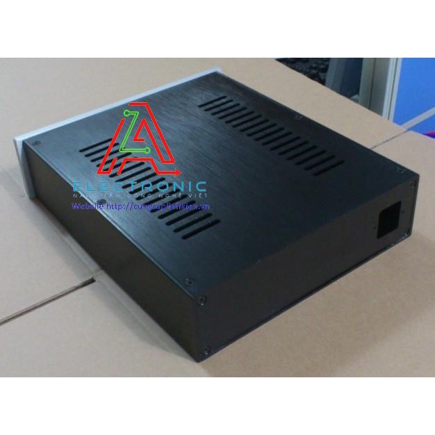 Vỏ hộp nhôm DIY BRZHiFi 2607 260x70x311mm thân đen mặt trắng PVN12086