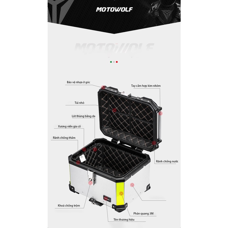 Thùng nhôm Motowolf
