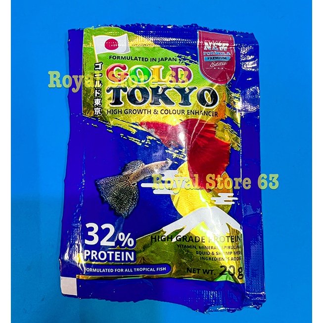 Cám Gold Tokyo Thức Ăn Dạng Nổi Cao Cấp Cho Cá Cảnh (Gói 20gram)