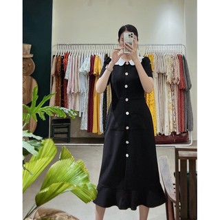 Đầm cổ sen dáng đuôi cá dài - Nhật Lựu