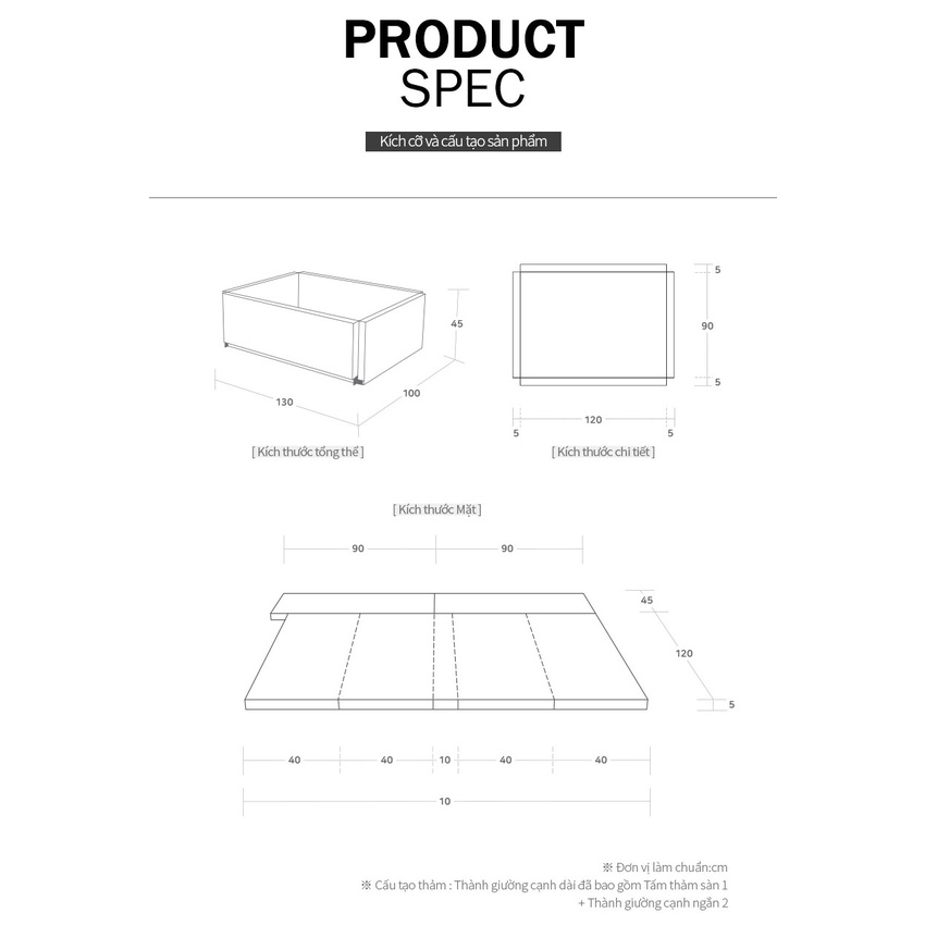 Giường đa năng cho bé  độ tuổi bé từ sơ sinh trở lên nhập khẩu Bonitabebe Hàn Quốc