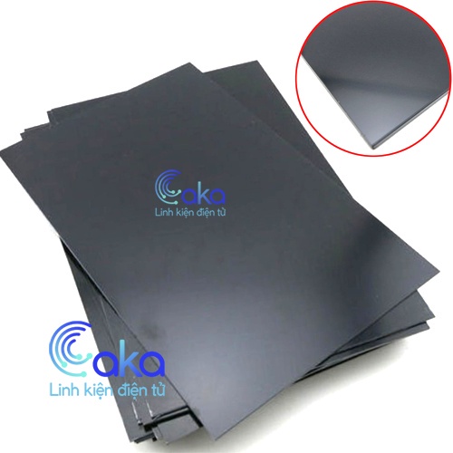 Mica màu đen kích thước A4 nhìn không xuyên thấu Làm Mô Hình, Quảng Cáo, Biển Hiệu..