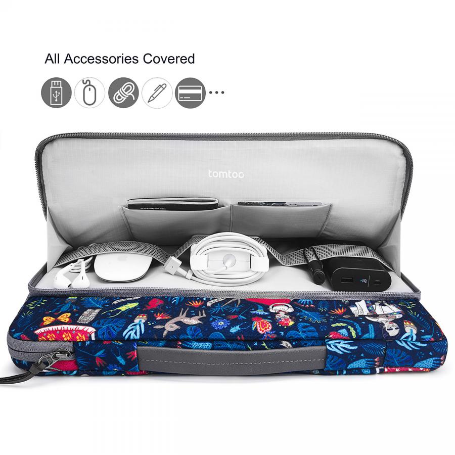 Túi Chống Sốc Tomtoc Dazzling Blue Dành Cho Macbook 13/14inch - Hàng Chính Hãng
