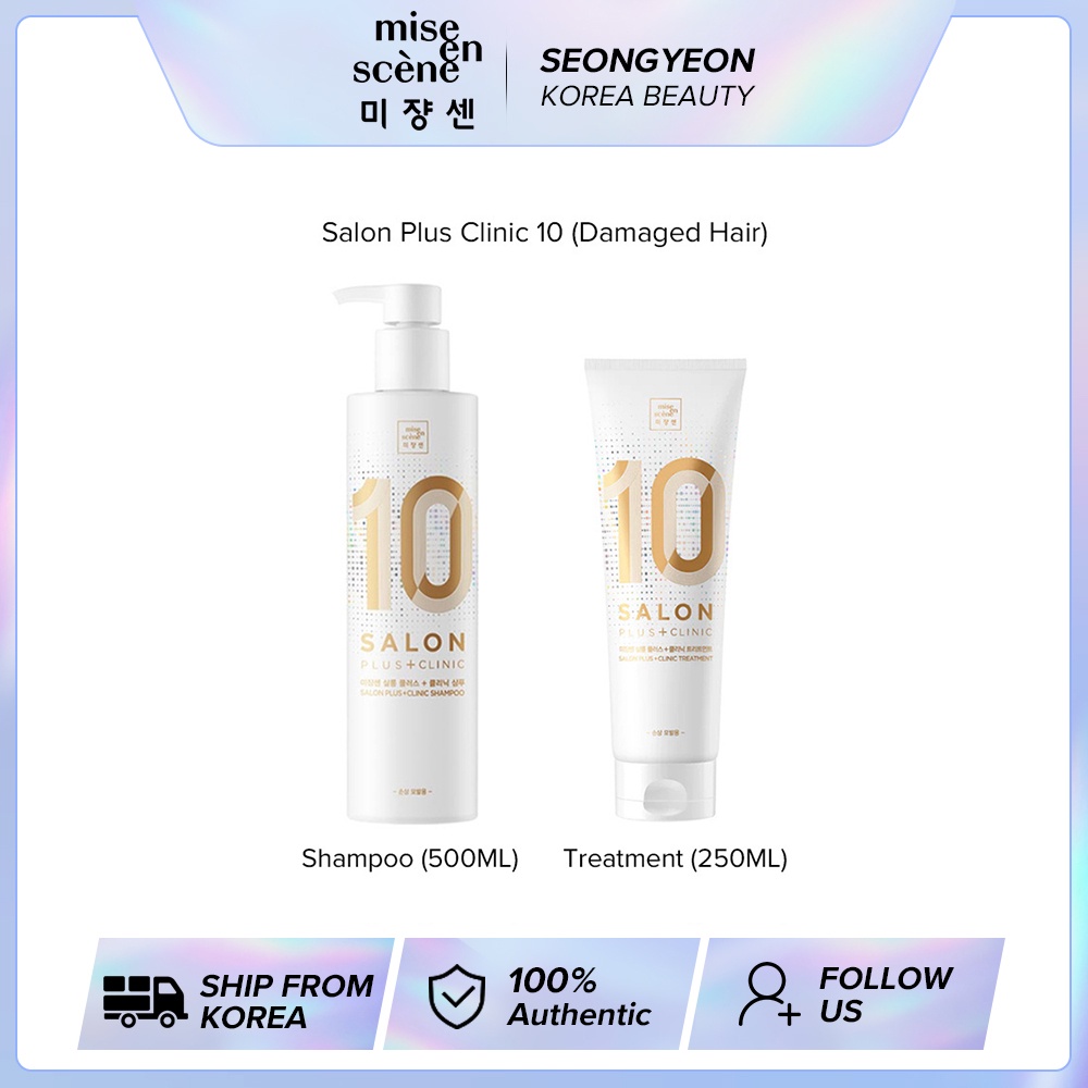 Dầu Gội / Dầu Gội Đầu Mise En Scene Plus Clinic 10 (500ml) (250ml) (Hư Tổn) Cho Tóc Mỏng Và yếu
