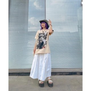 White Pleated Skirt - Chân váy dài basic Remmus cho nữ