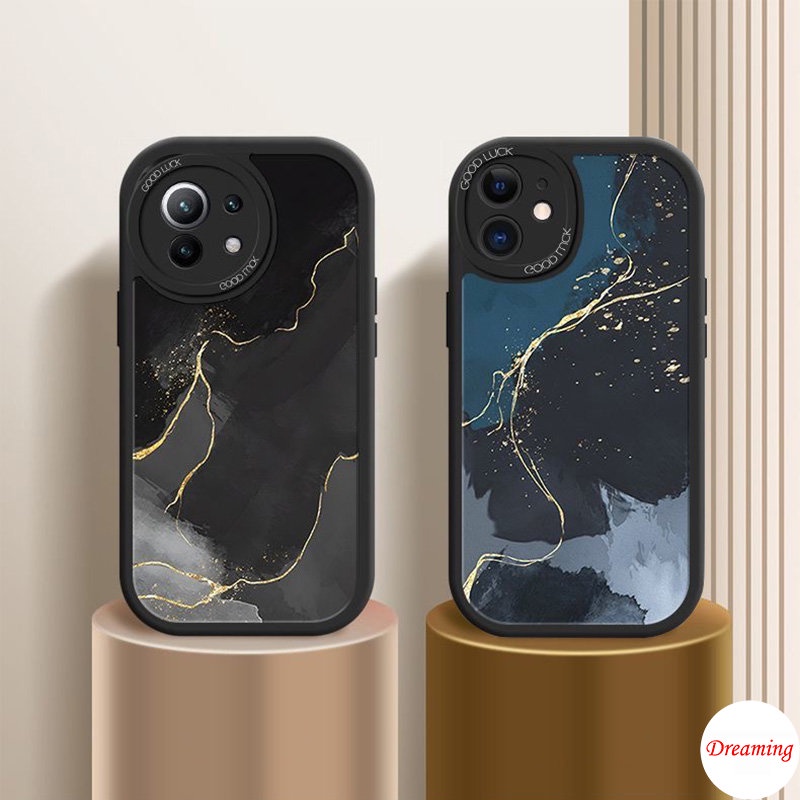 Ốp Lưng Điện Thoại cho Redmi Note 11 11S 10 10S 9S 9 8 7 10C 10A 9C 9A 9T X3 NFC GT M3 Pro 5G 4G Oval Big Eye Soft Phone Case Motif Grey Blue Sky