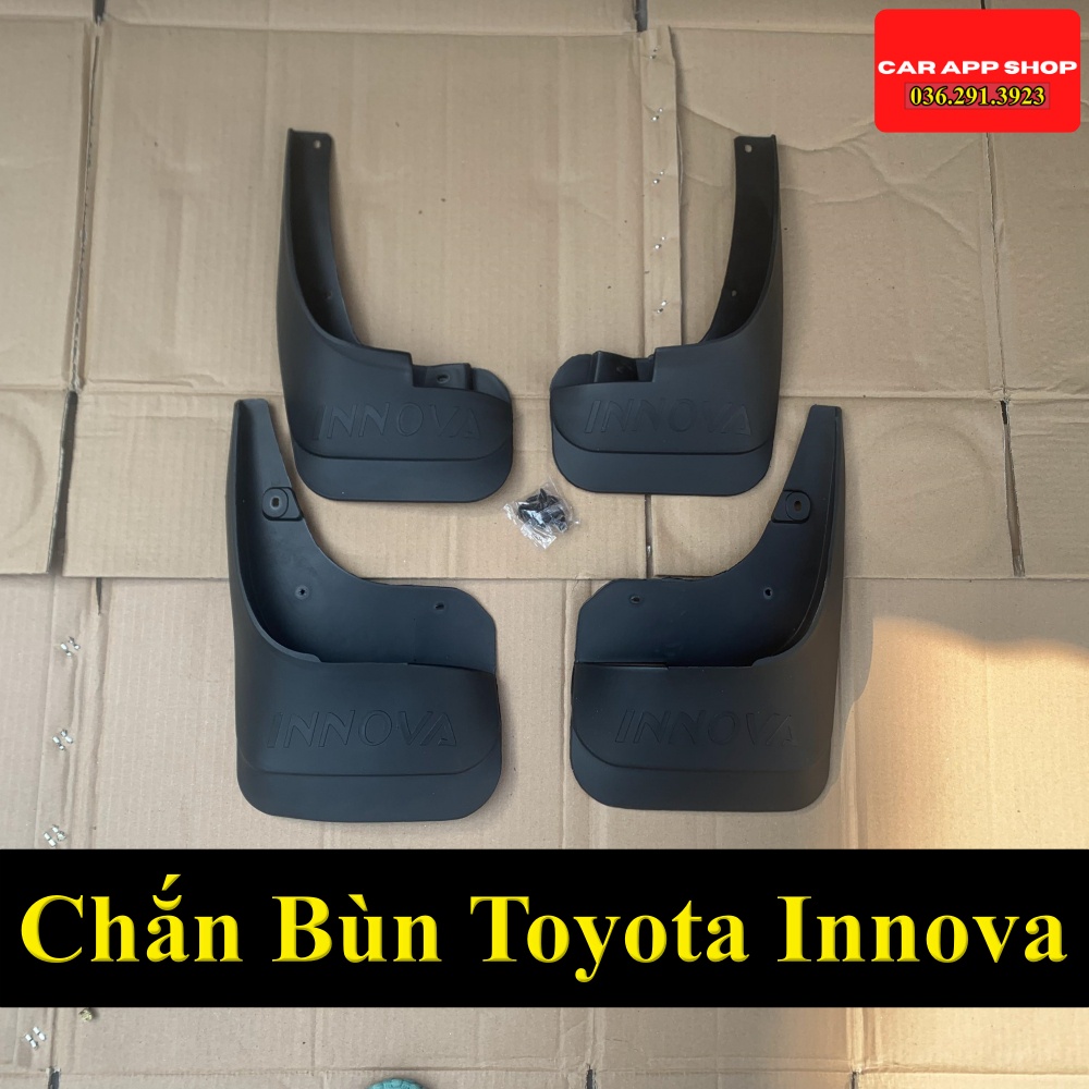Chắn Bùn Toyota Innova Đời 2006 - 2022 Chất liệu Nhựa Dẻo Tặng kèm Ốc Vít ,Bộ 4 Chiếc Hàng Loại 1
