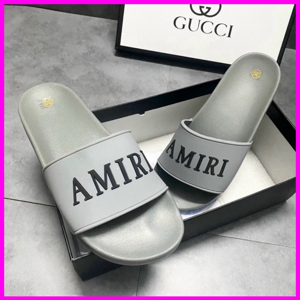 Dép lê nam nữ thời trang ,  Dép quai ngang chữ AMIRI siêu hot hit - AMR01 Xmenshop