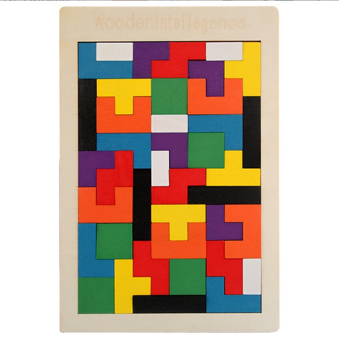 Đồ Chơi Xếp Hình, Xếp Gạch Thông Minh Loại Dày Cho Bé - Bảng Ghép Montessori Kích Thích Tư Duy Sáng Tạo