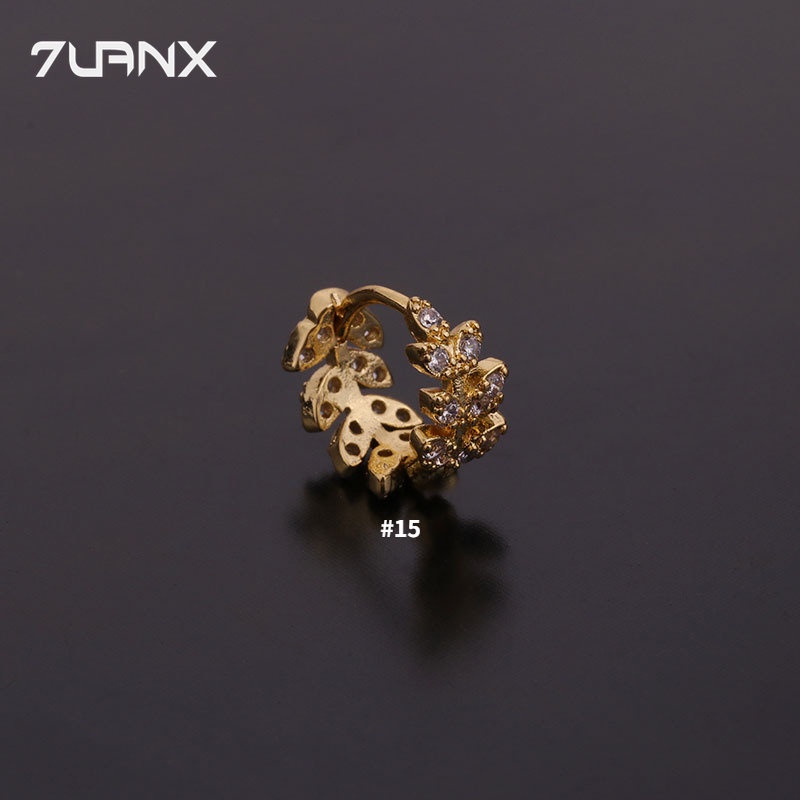 Đôi hoa tai 7UANX tròn mini 8mm thời trang cho nữ