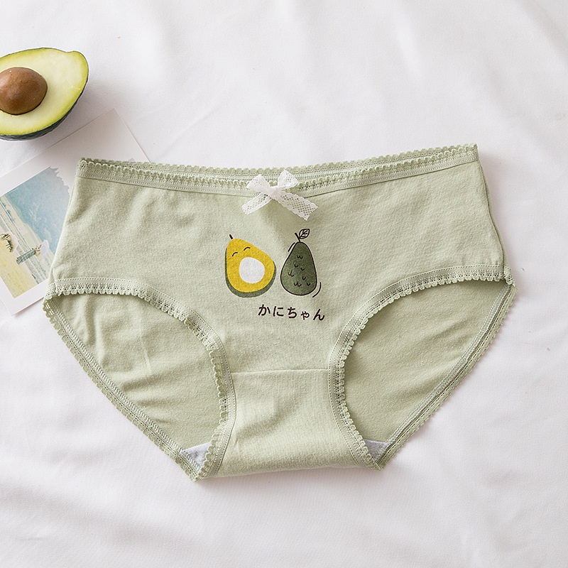 Quần lót bơ Cotton mịn cạp chun xinh đẹp dễ thương KIMCHIBIKINI Quần lót đáy cao mềm mại thoáng mát QL094