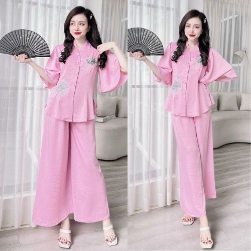 Đồ Lam Đi Chùa Nữ, Đồ Lam Đi Chùa chất Gấm mềm mại < 70kg