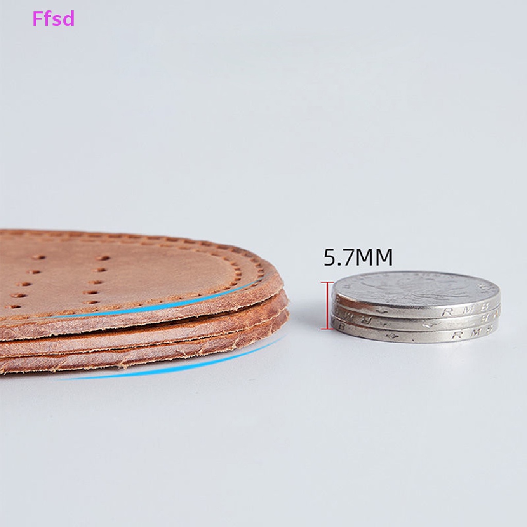 1 Cặp Đế Lót Giày Bằng Da Siêu Mỏng Thoáng Khí Thấm Hút Mồ Hôi Thay Thế Tiện Dụng