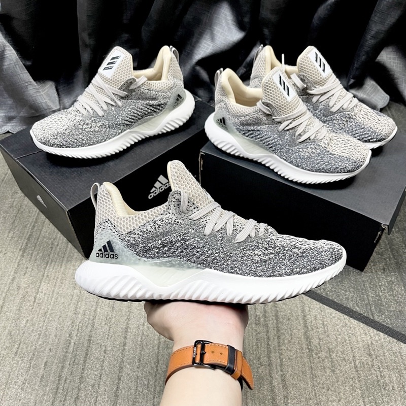Giày thể thao sneaker alpha tiêu, alphabounce tiêu nam nữ bản cao Cấp giày tiêu xám chạy bộ tập gym