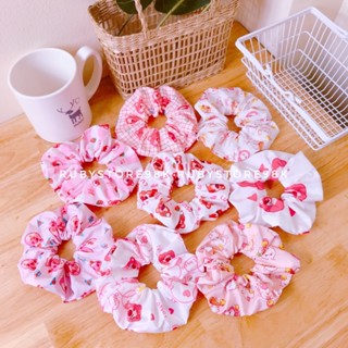 Dây Cột Tóc Vải Scrunchies Gấu Dâu lotso Hoạt Hình Dễ Thương Cho Nữ