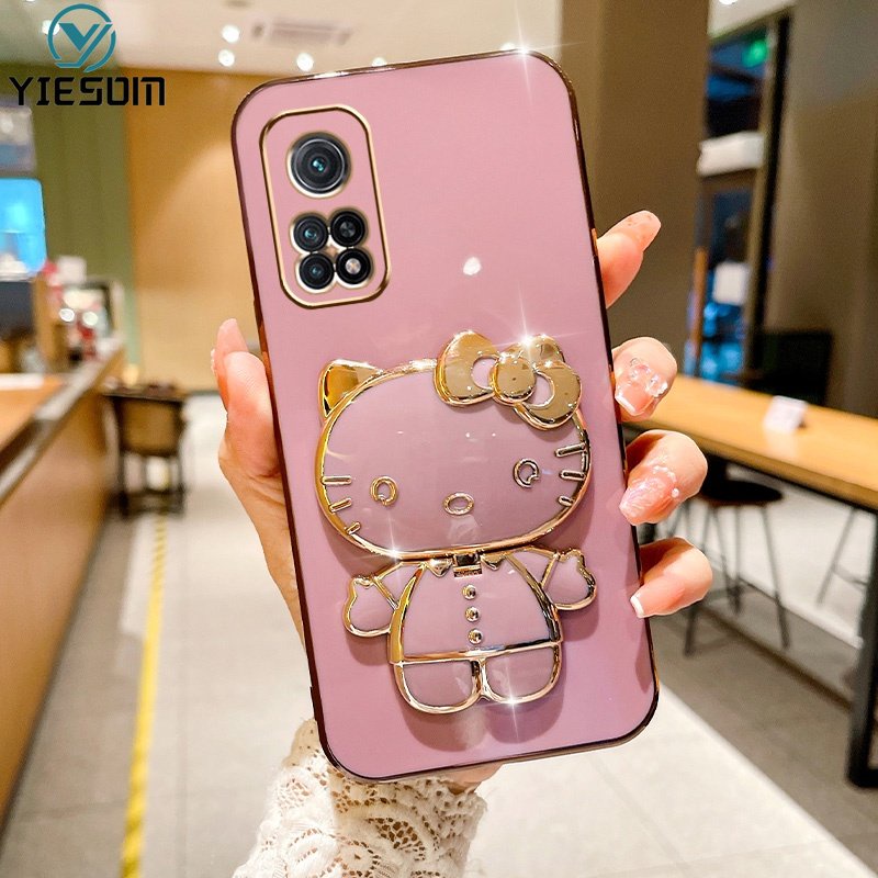 Ốp Điện Thoại Silicon Mềm Chống Sốc Có Giá Đỡ Hình Hello Kitty Cho Xiaomi Redmi Note 11 10 Pro 11S 10S 4G 5G 9S 9 Pro