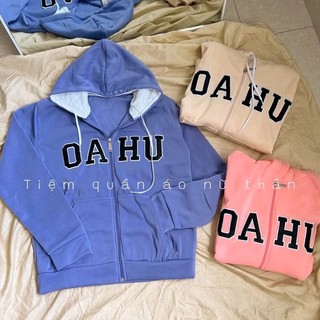 Áo khoác hoddie nỉ kéo khoá