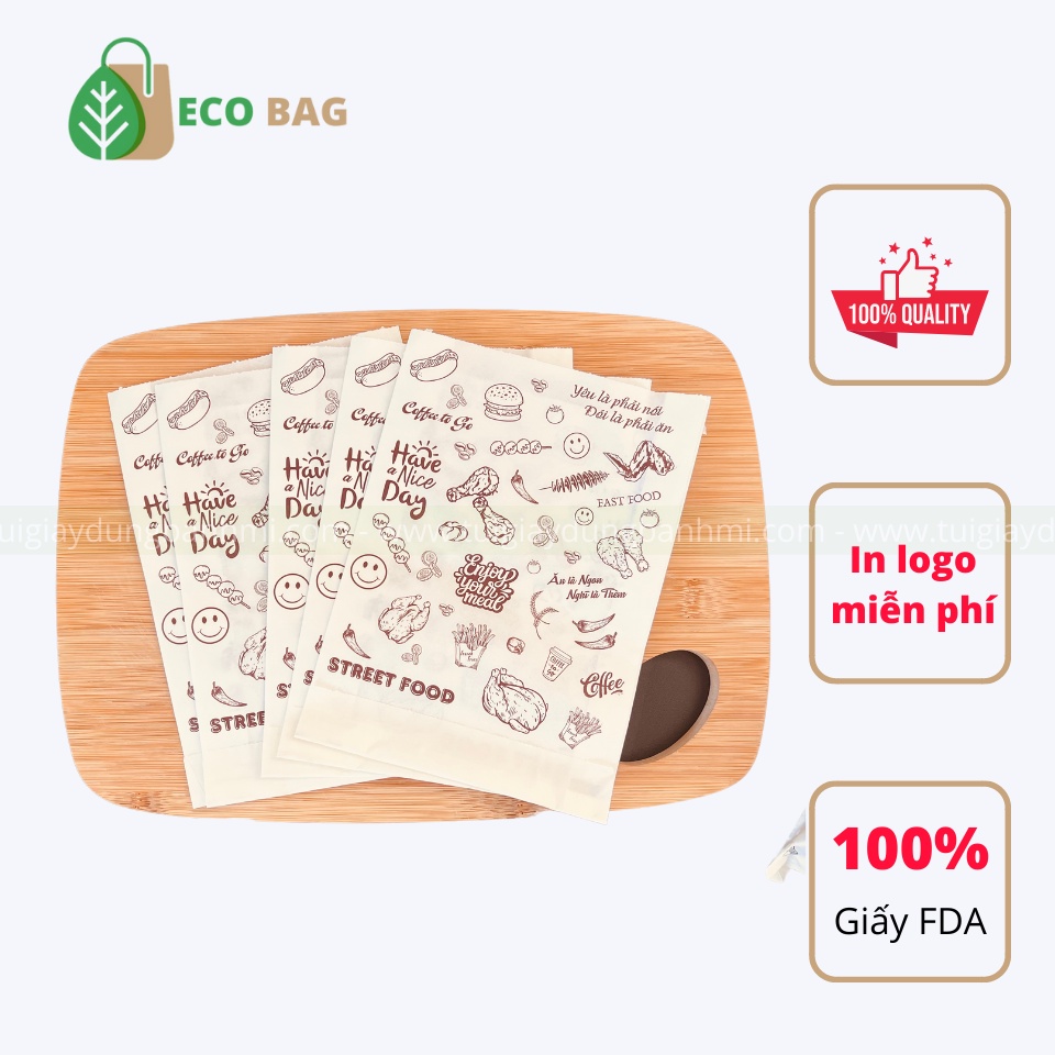 Túi đựng bánh hamburger, gà rán, giấy đựng bánh bao, đựng bánh mì papparoti siêu tiện lợi - Giấy Thực Phẩm