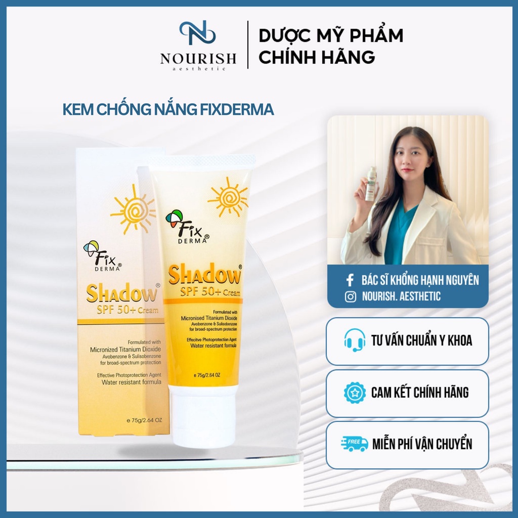 Kem Chống Nắng Fixderma Shadow Cream SPF50+