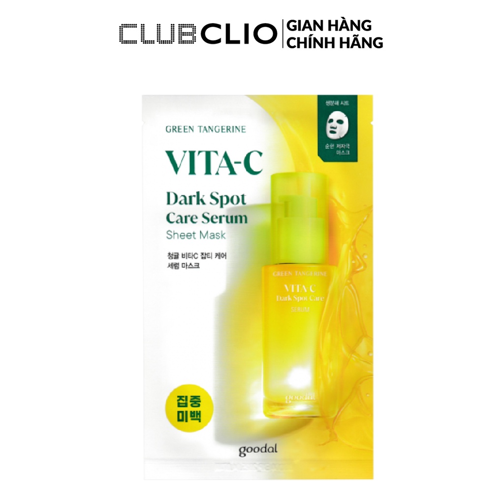 Mặt Nạ Làm Sáng Da Goodal Green Tangerine Vita C Dark Spot Care Serum Sheet Mask 28Ml