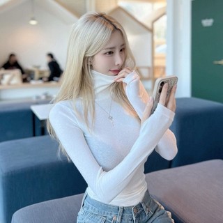Dongdaemun hàn quốc áo thun mỏng vừa vặn với da gợi cảm thân thiện với làn da nữ