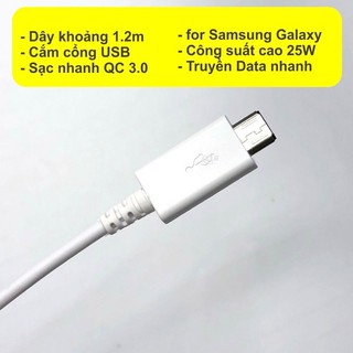 Cáp sạc Sámung Micro Usb dài 1.2m - Hàng nhà máy