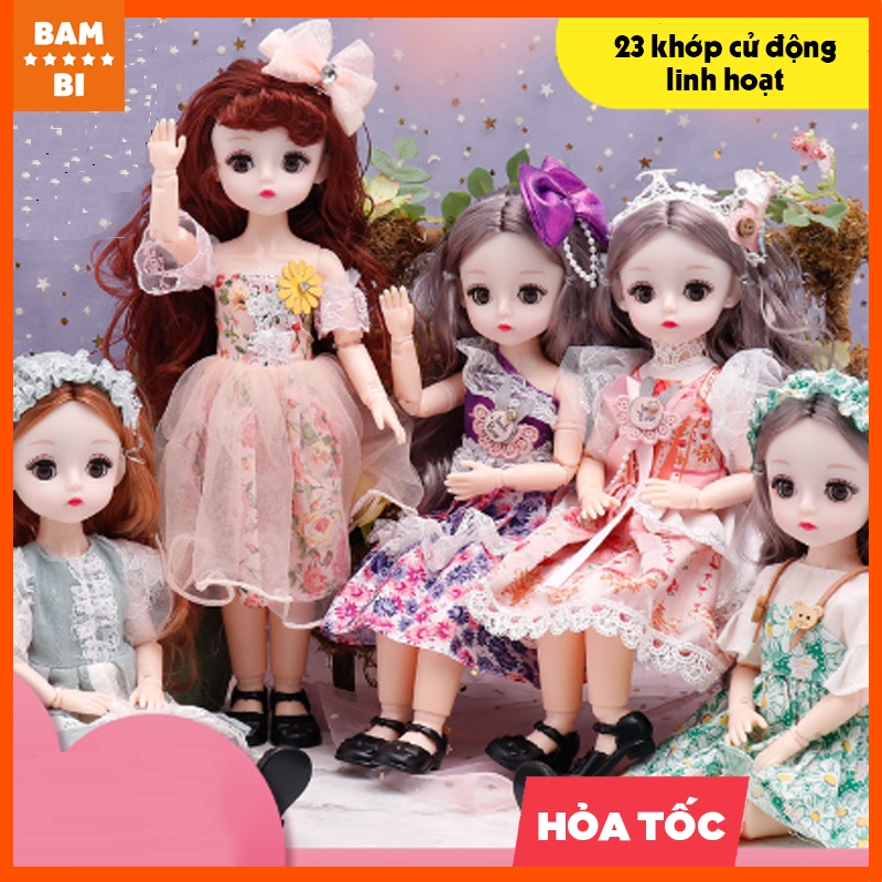 Búp bê barbie có khớp 30cm giá rẻ,đồ chơi cho bé gái phát triển trí tuệ