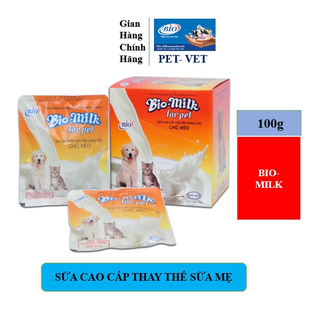 BIO-MILK FOR PET 100G. SỮA CHÓ- MÈO