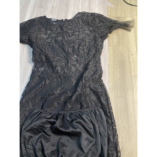 2hand đầm body đen ren eo 65cm mã 187