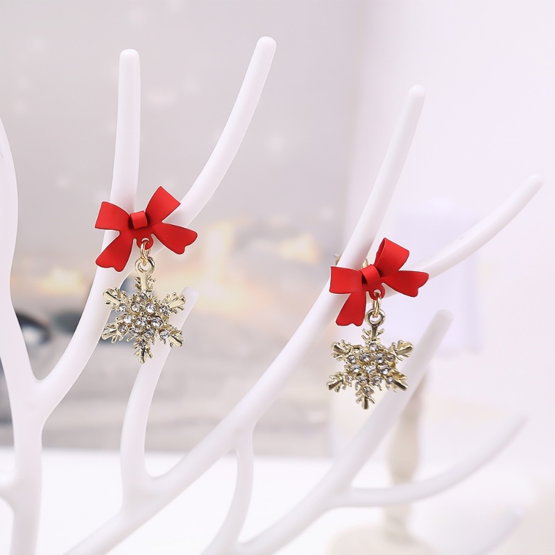 1 Đôi Bông Tai Hình Hoa Tuyết Đính Đá Zircon Lấp Lánh Dành Cho Nữ