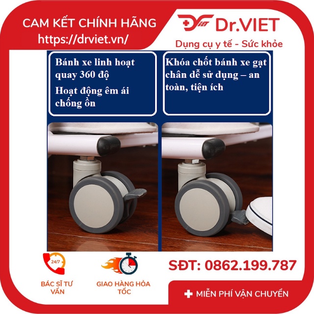 Xe di chuyển bệnh nhân Lucass ECLIP X2/X29 Chính hãng- Hỗ trợ việc đi lại cho người bệnh, có bô vệ sinh