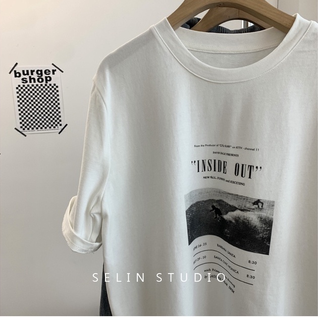 Áo thun Unisex Tay lỡ , áo phông nam nữ khouse shop