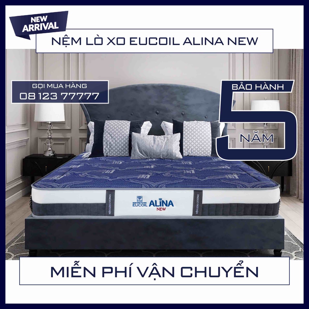 ĐỆM LÒ XO EU.COIL ALINA NEW - Dày 25cm - HÀNG CHÍNH HÃNG