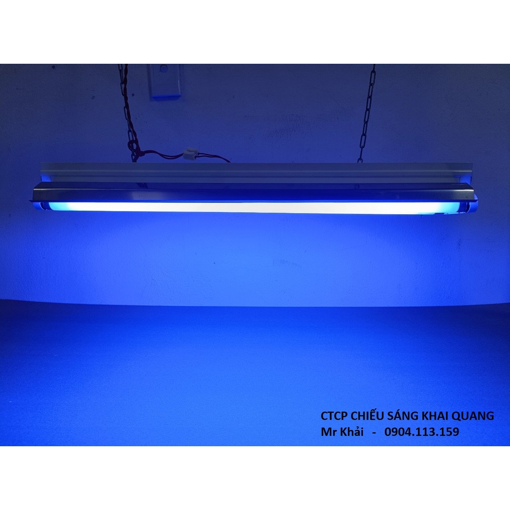 (SALE) Bộ đèn huỳnh quang xanh Blue 2x18W dài 0.6m cho bể cá