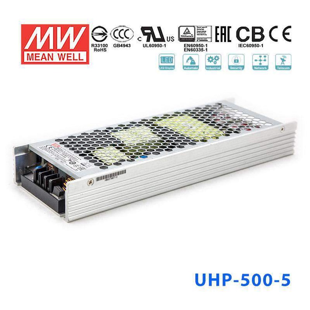 BỘ NGUỒN MEANWELL KHÔNG QUẠT UHP-500-5, UHP-500-12, UHP-500-15, UHP-500-24, UHP-500-36, UHP-500-48