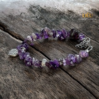 Vòng tay Amethyst thô