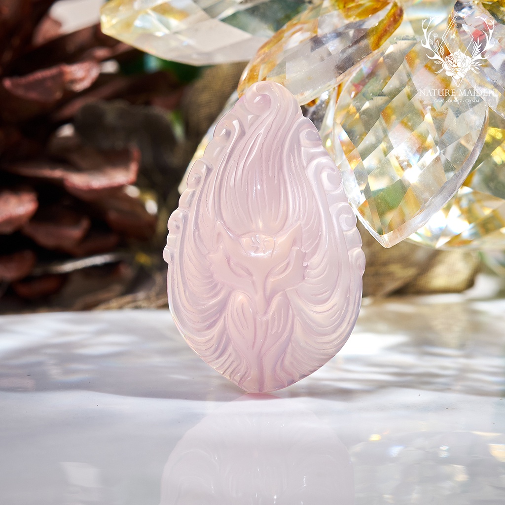 Mặt Dây Chuyền Hồ Ly Chúa Đá Nam Hồng Thiên Nhiên