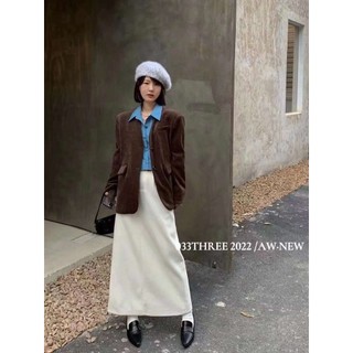 Áo khoác blazer cổ v tay dài 2 túi nắp dáng basic