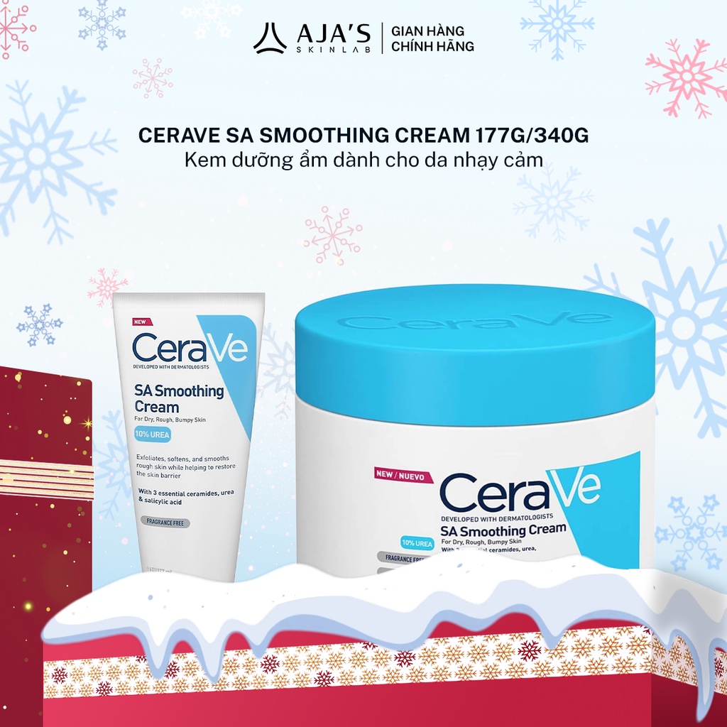 Kem dưỡng ẩm Cerave SA Smoothing Cream dành cho da nhạy cảm 177g/340g - AJA'S SKINLAB