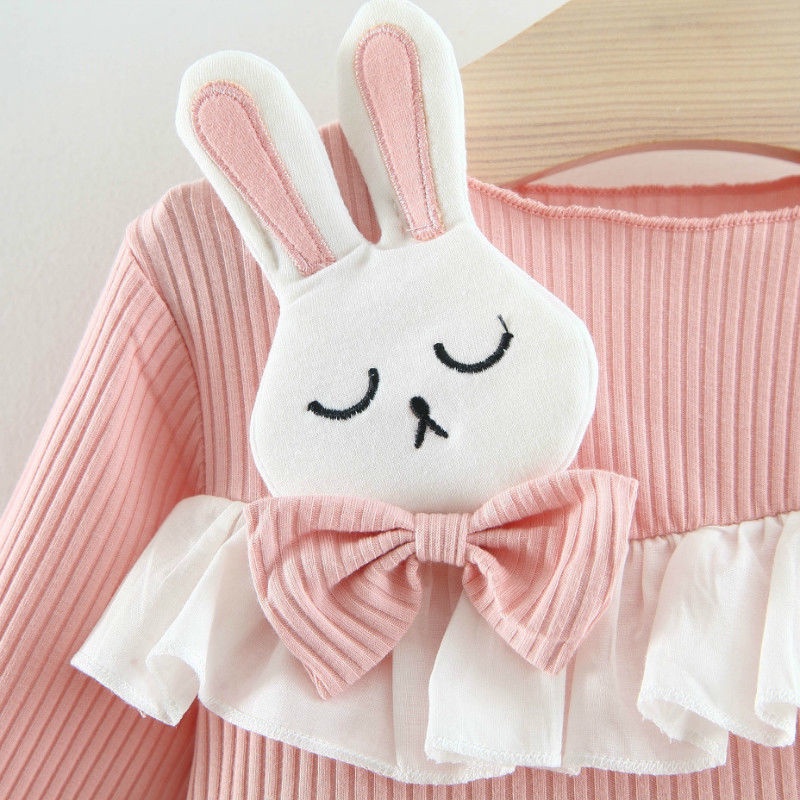 Đầm   tay dài thiết kế phong cách phương tây cho bé gái 1-7 tuổi