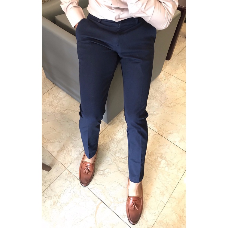 Quần tây nam dáng ôm vải không nhăn hàng cao cấp mới