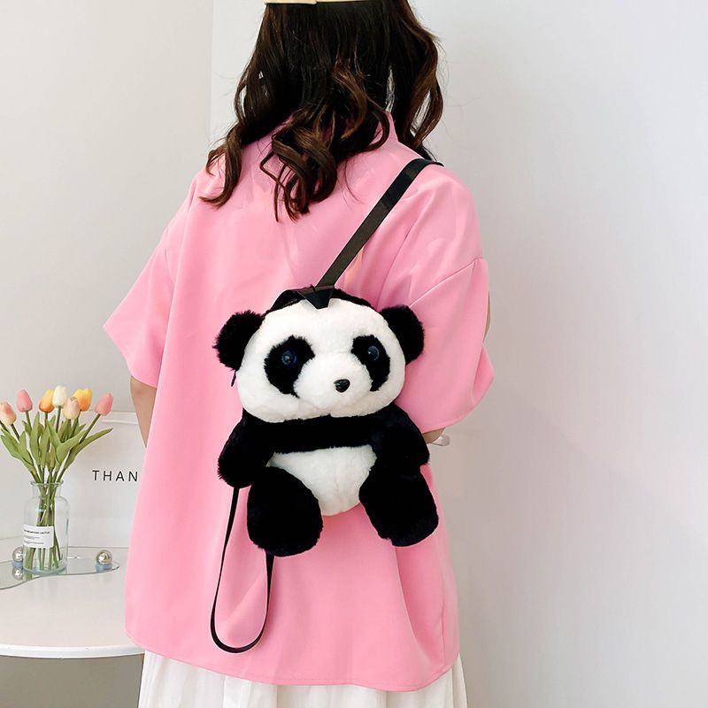 💥Plus Ba Lô Hình Gấu Trúc Nhồi Bông Hoạt Hình Đáng Yêu Dành Cho Nữ