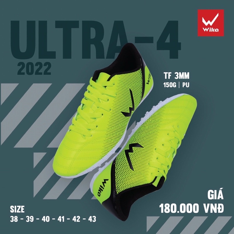 Giày đá bóng Wika Utral 4 đế TF khâu full đế