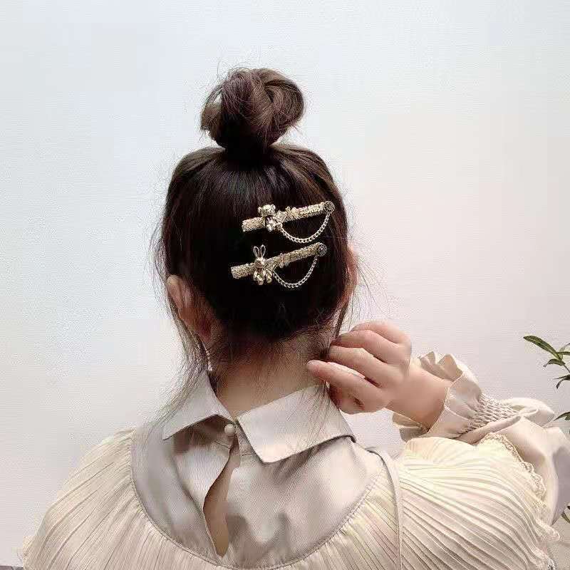 Kẹp tóc đính đá hình bông hoa, Smile sang chảnh thời trang Hàn Quốc pha chút cổ điển, June Accessories