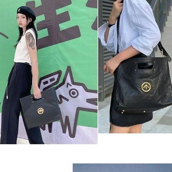 Grotto Túi Xách Tote Da Cừu Cỡ Lớn Xếp Ly Thời Trang Cho Nữ