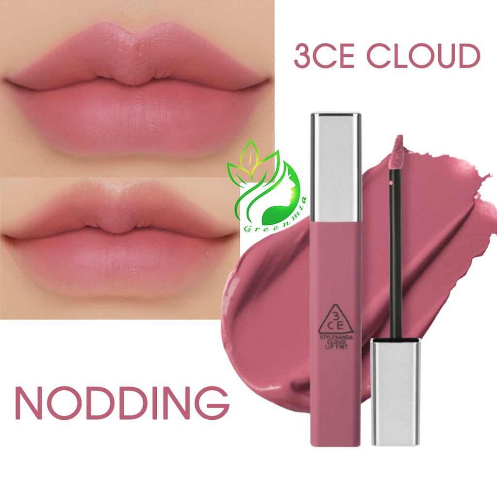 Son 3CE Kem Lì Cloud Lip Tint Nodding Bền Màu Lâu Trôi DATE MỚI CHÍNH HÃNG CHECK HIDDEN TAG